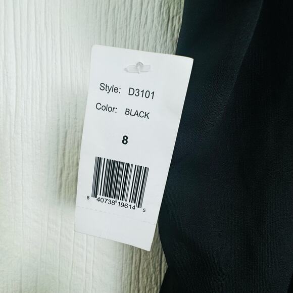 Alexia Admor Meghan Jumpsuit Black Size 8 NWT Classic Neutral Preppy Career Med - Picture 8 of 15